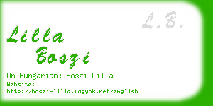 lilla boszi business card